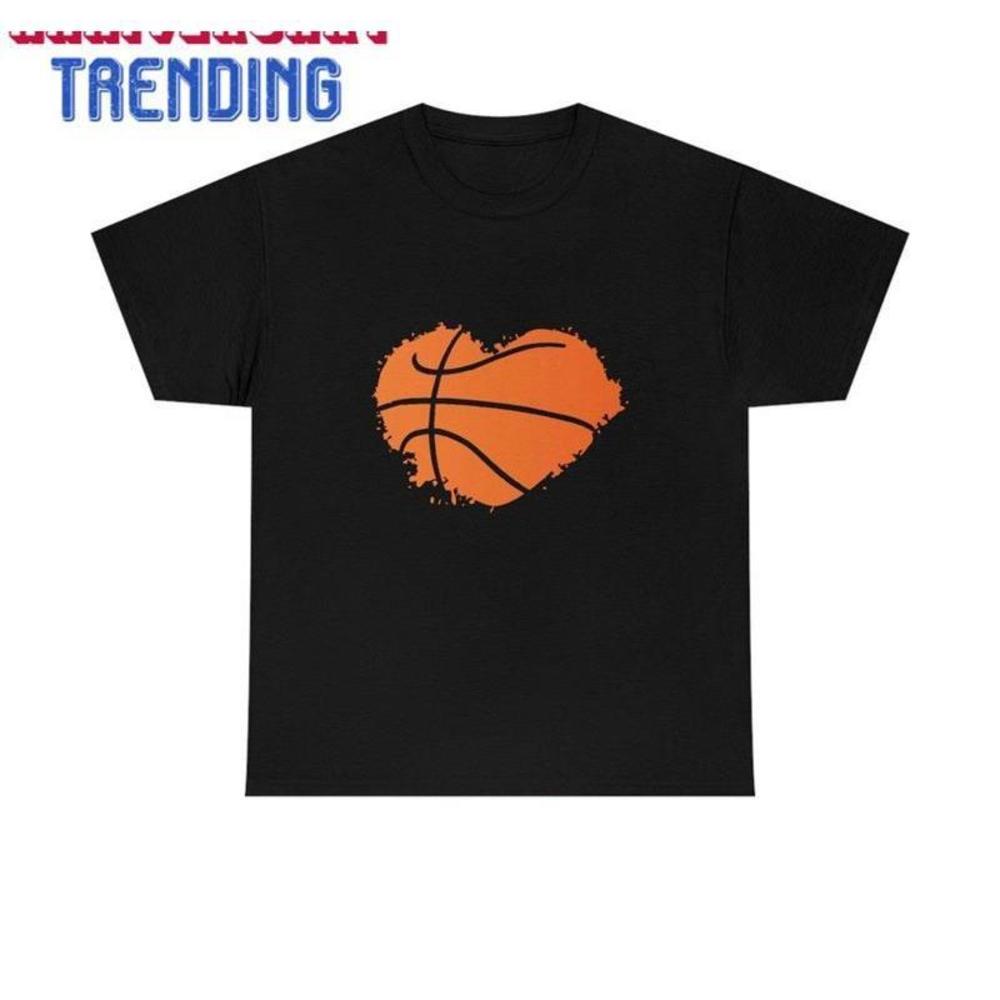 Distressed Basketball Heart Shirt